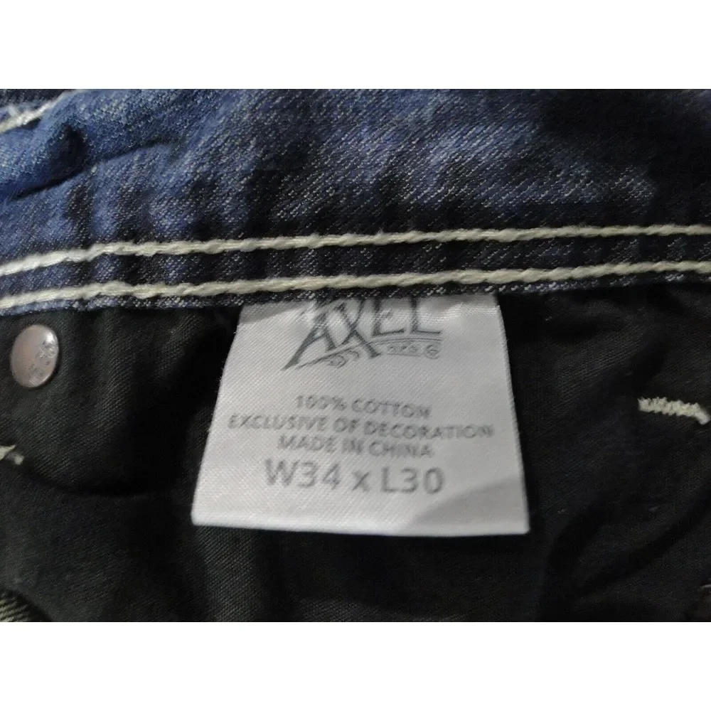 T.K. Axel Men's Treadwell Relaxed Straight Denim Jeans‎ Size W.34 x L.30